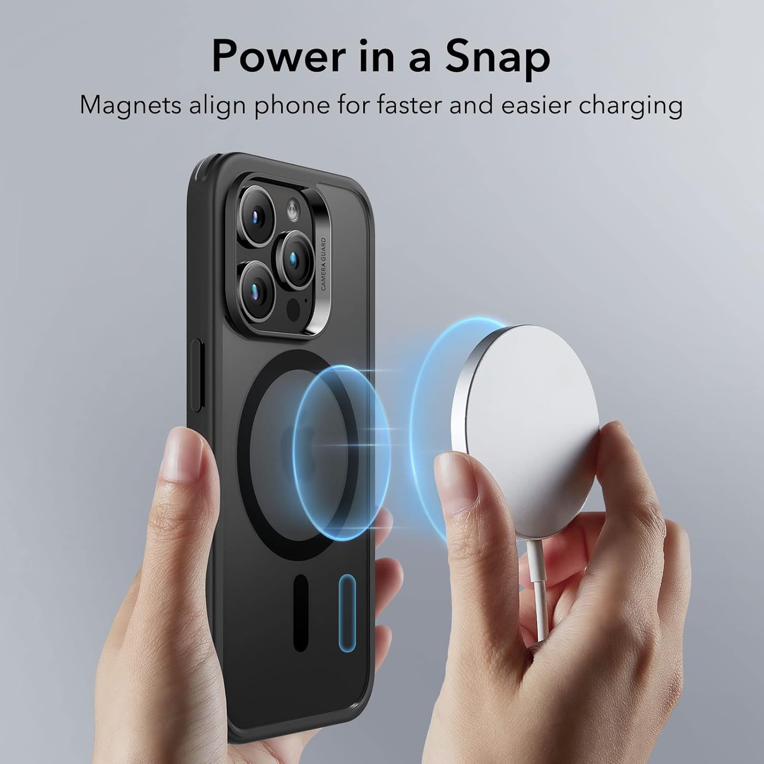 ESR IPHONE 14 PRO AIR ARMOR HALO LOCK PROTECTION MAGNETIC CASE FROSTED BLACK thumbnail 3
