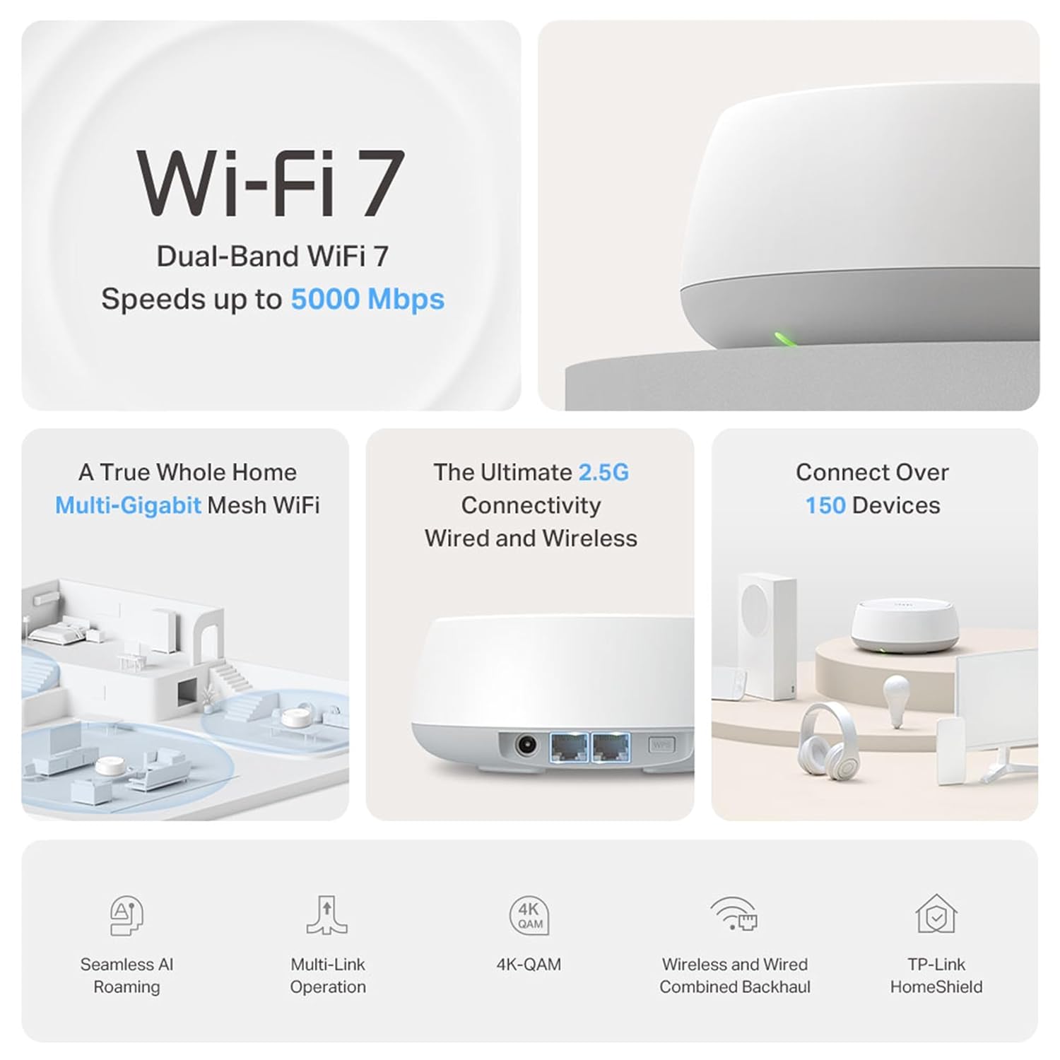 TP-LINK DECO WI-FI 7 BE3600 DUAL BAND WHOLE HOME MESH WI-FI 7 ROUTER DECO BE25 thumbnail 3