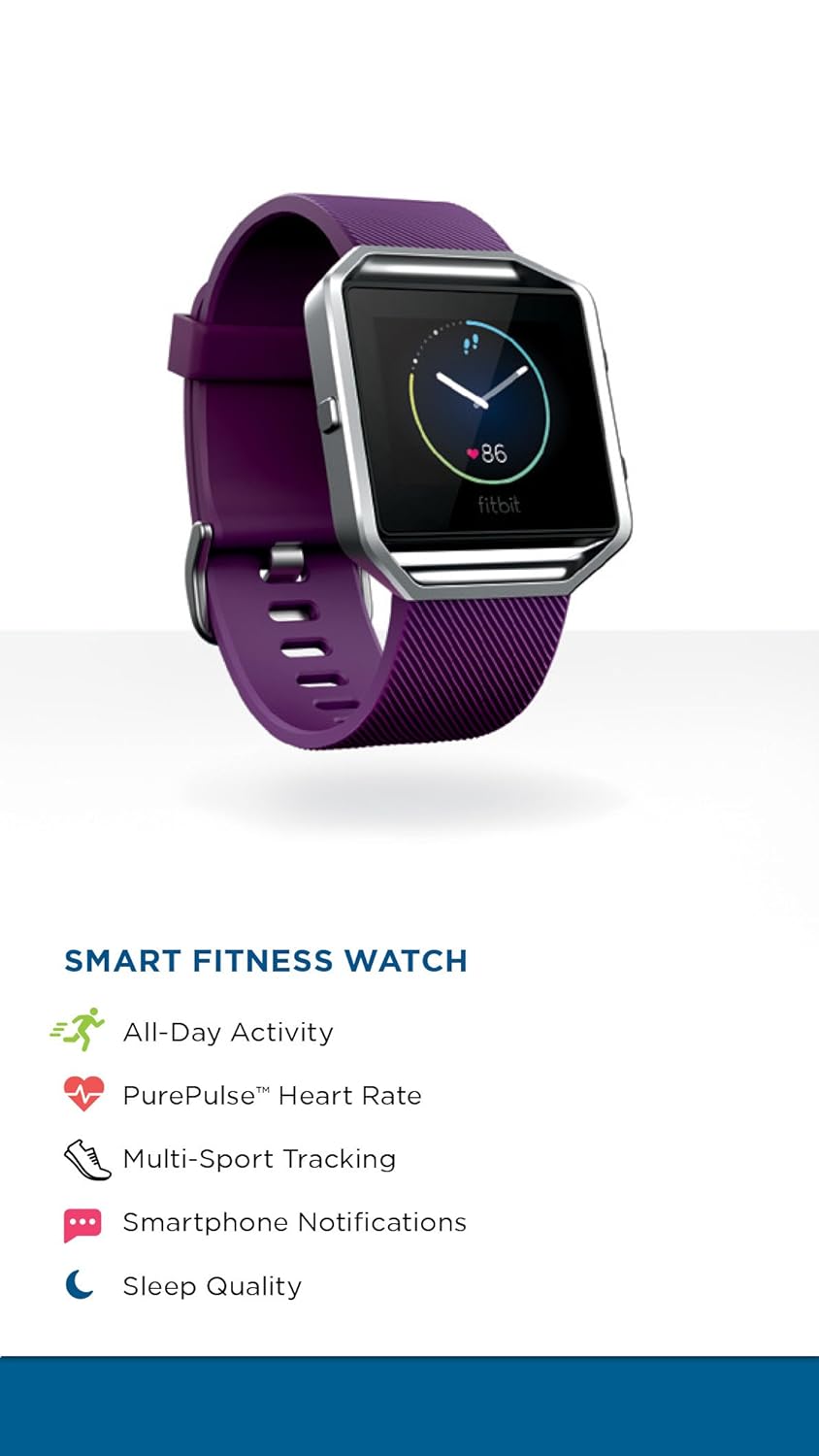FIT BIT BLAZE PLUM SILVER LARGE FB502SPML-EU thumbnail 6
