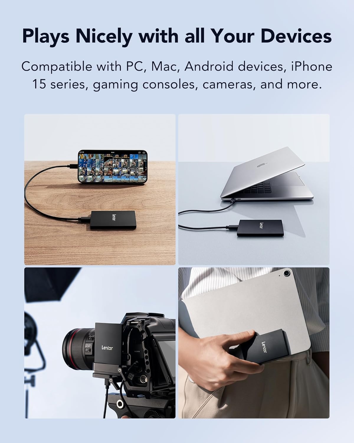 LEXAR SSD SL500 PORTABLE SSD 2 TB USB3.2 GEN2X2 UP TO 2000 MBS /1800 MBS thumbnail 4