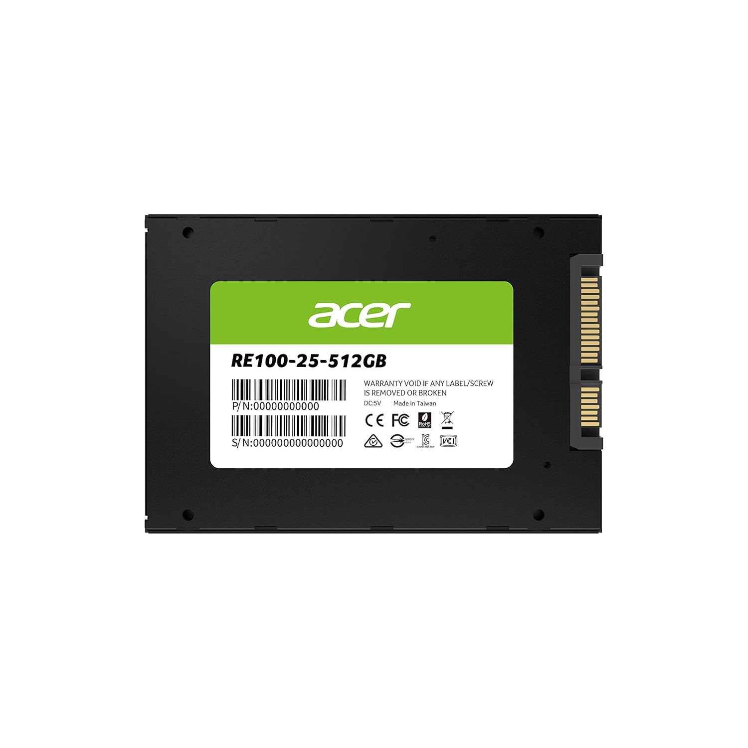 ACER RE100 512GB 2.5 INCH SATA III 6GBS INTERNAL SSD BL.9BWWA.108 thumbnail 2