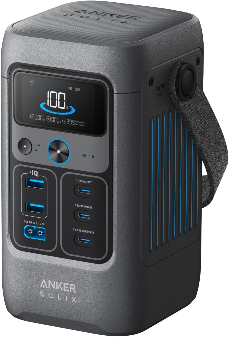 ANKER SOLIX C200 DC PORTABLE POWER STATION 60000MAH 200W GRAY A17270Z1 thumbnail 2