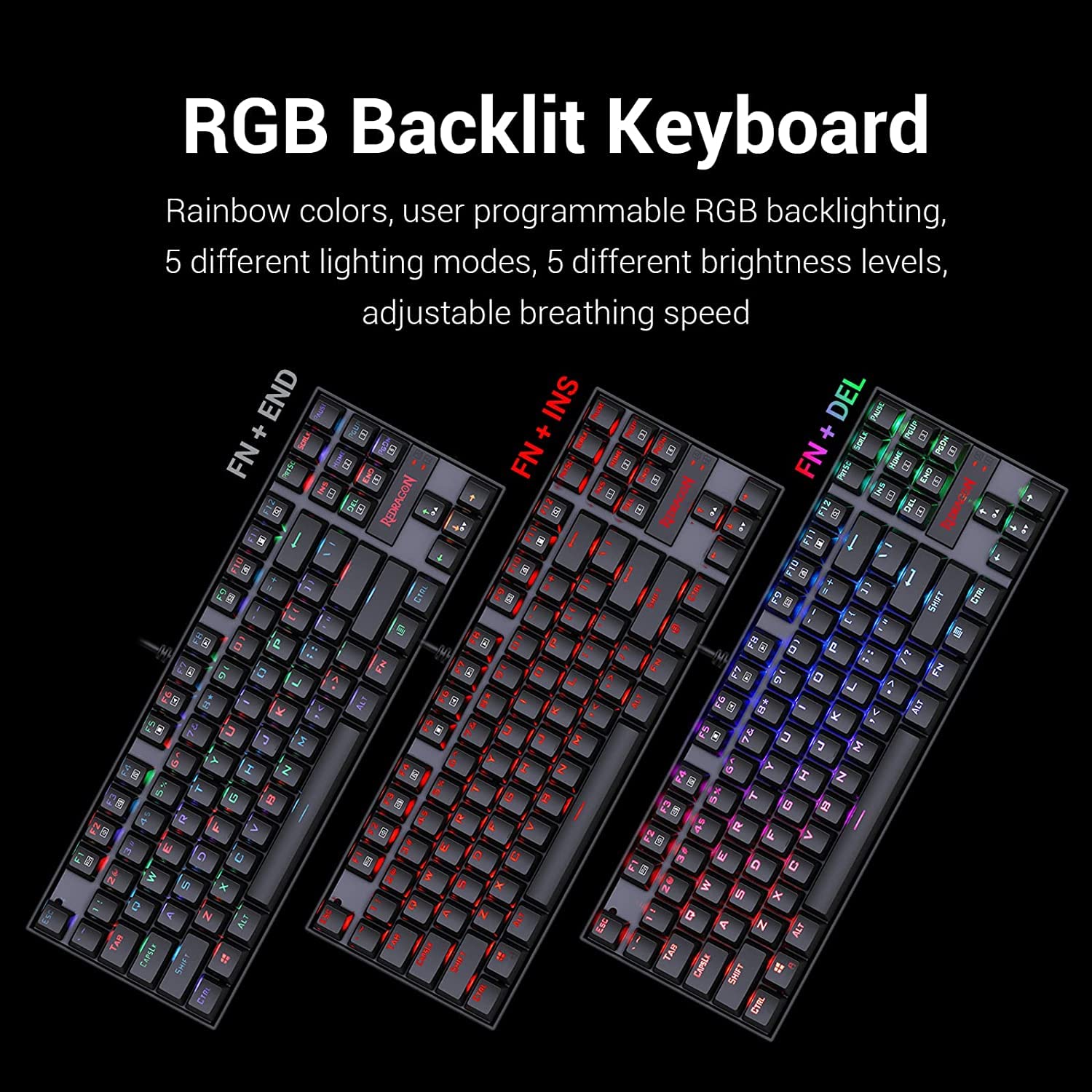 REDRAGON GAMING ESSENTIALS KEYBOARD MOUSE COMBO 2 IN 1 K552RGB-BA thumbnail 2