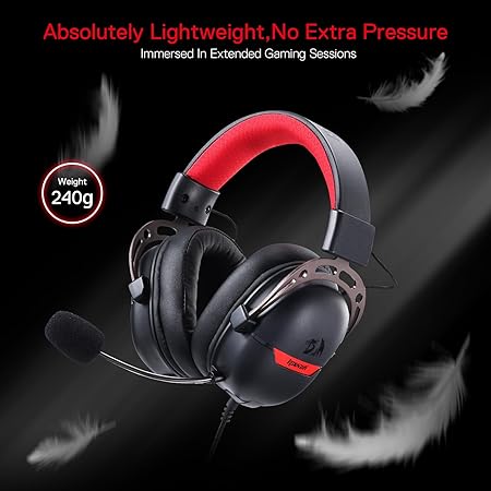 REDRAGON OVER-EAR AURORA GAMING HEADSET BLACK H376BR thumbnail 7