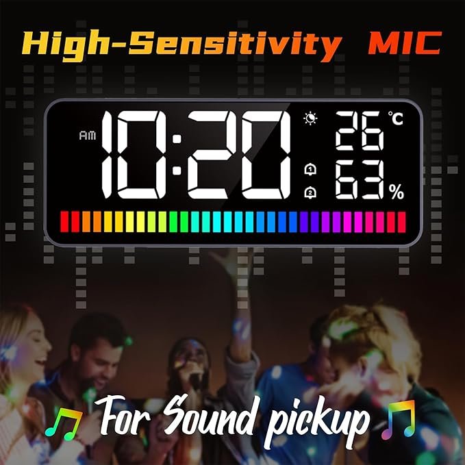LED Alarm Clock 8002-A - Sleek Design with Bright Digital Display thumbnail 4