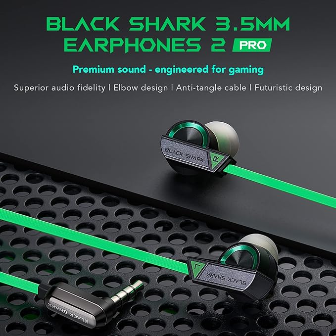 BLACK SHARK 3.5MM EARPHONE PRO GREEN BE10 thumbnail 2