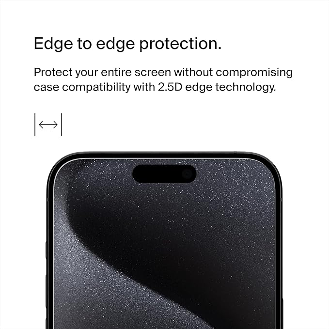 BELKIN SCREEN FORCE IPHONE 15 TEMPERED GLASS SCREEN PROTECTOR OVA135ZZ thumbnail 6