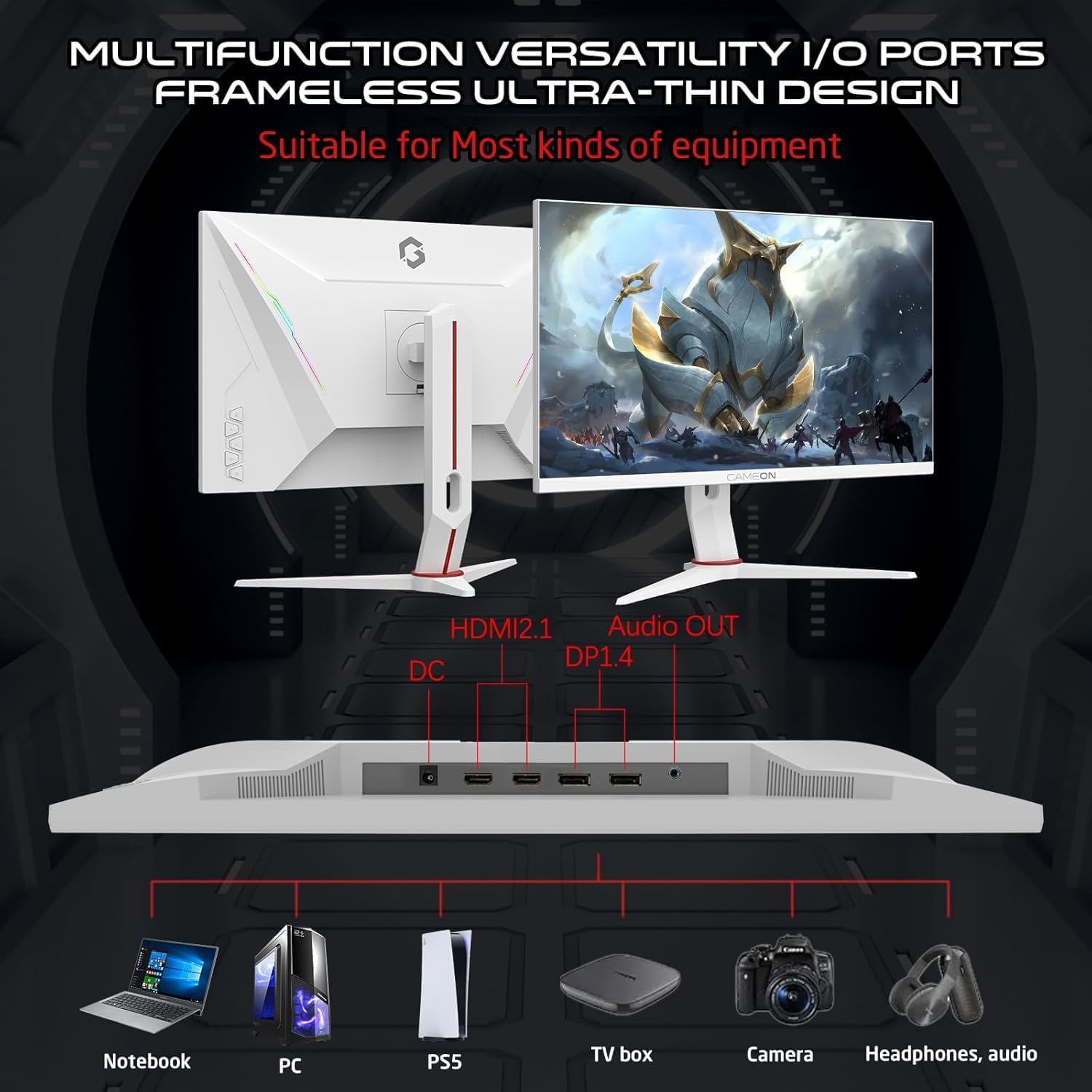 GAMEON 27 INCH ARTIC PRO GAMING MONITOR 180HZ FHD GOA27FHD thumbnail 4