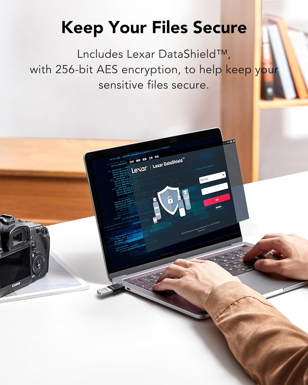 LEXAR JUMPDRIVE FINGERPRINT F35 PRO USB 3.2 GEN 1 400MBS 256GB LJDF35P256G-RNBNG thumbnail 7