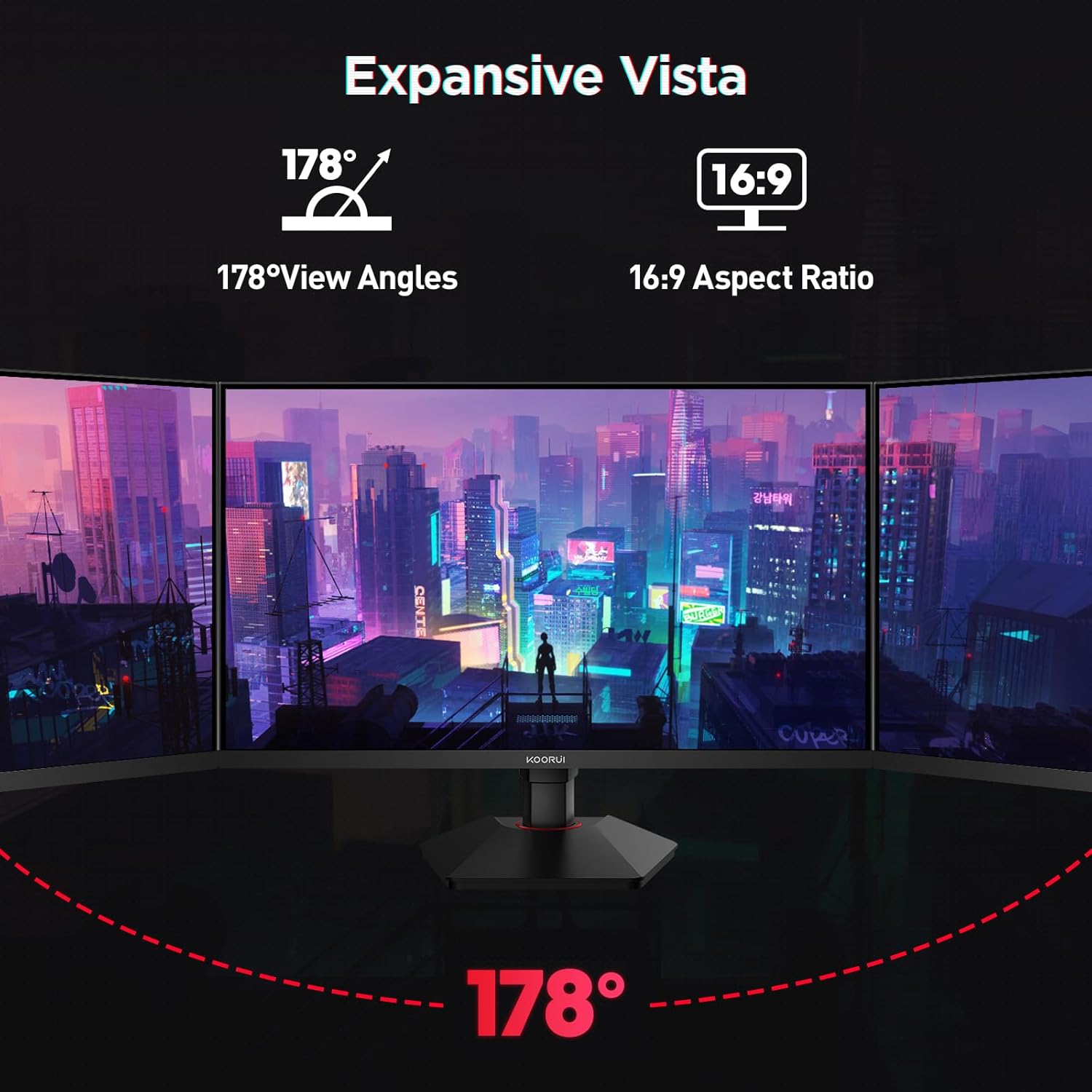 KOORUI 27-INCH QHD 2560X1440 320HZ 1MS IPS PANEL GAMING MONITOR G2721E thumbnail 7