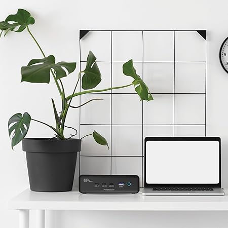 POWEROLOGY OMNIX DESKTOP CHARGING STATION GAN65W 3250W BLACK PWCUQC053BK thumbnail 3