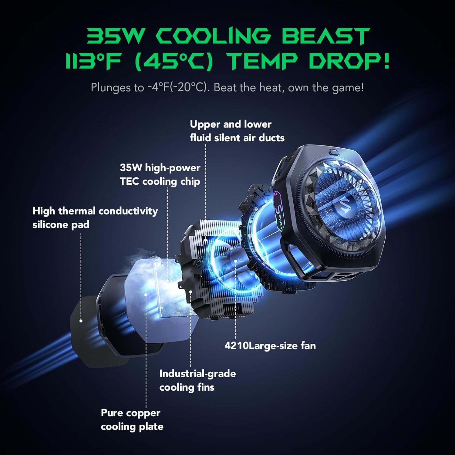 BLACK SHARK FUNCOOLER 5 PRO BLACK BR52 thumbnail 2