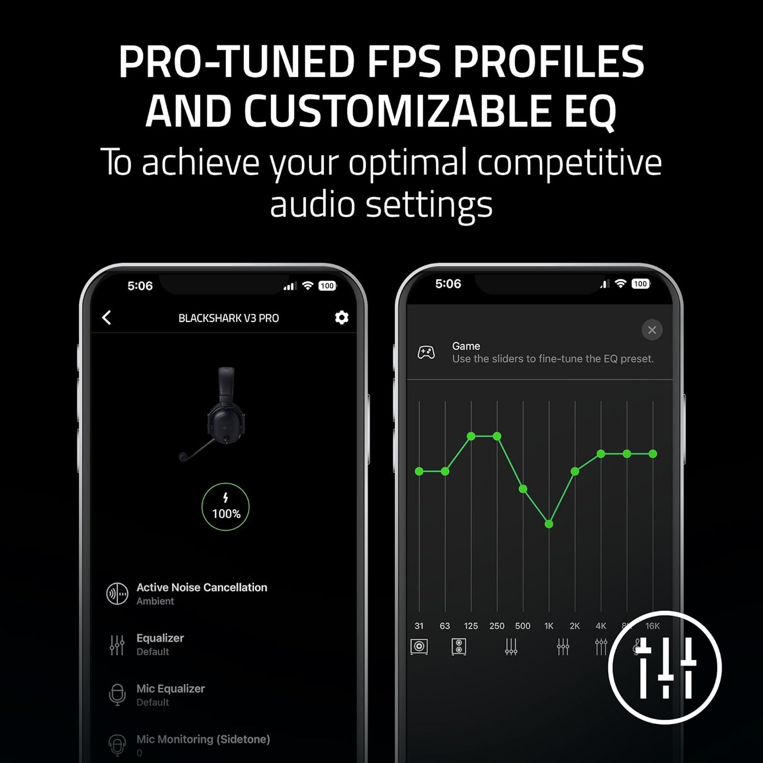 RAZER BLACK SHARK V3 PRO WIRELESS 7.1 GAMING HEADSET FOR PLAYSTATION BLACK RZ04-05400500-R3G thumbnail 12