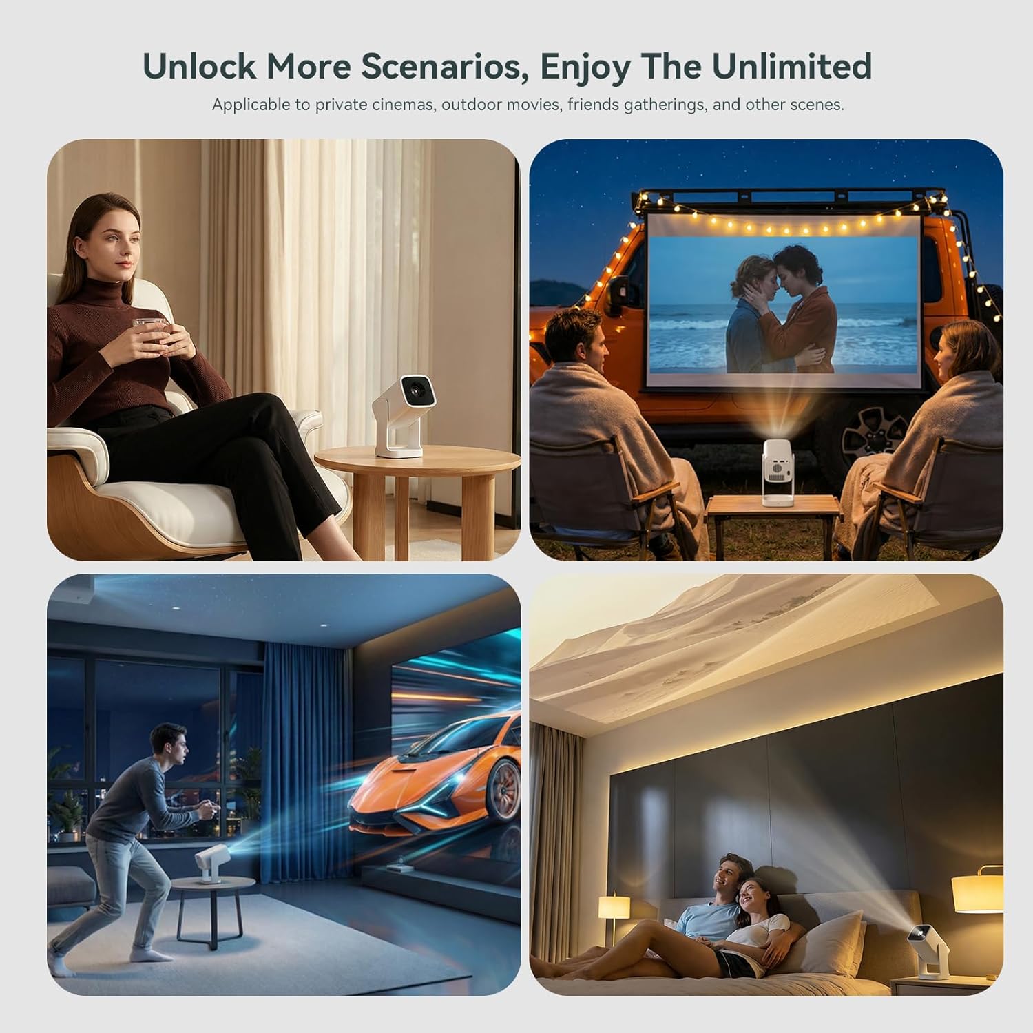 WANBO CUBE 1 360 ADJUSTABLE SMART PROJECTOR WITH WI-FI AND BLUETOOTH ANDROID TV 11 DARK GREEN thumbnail 10