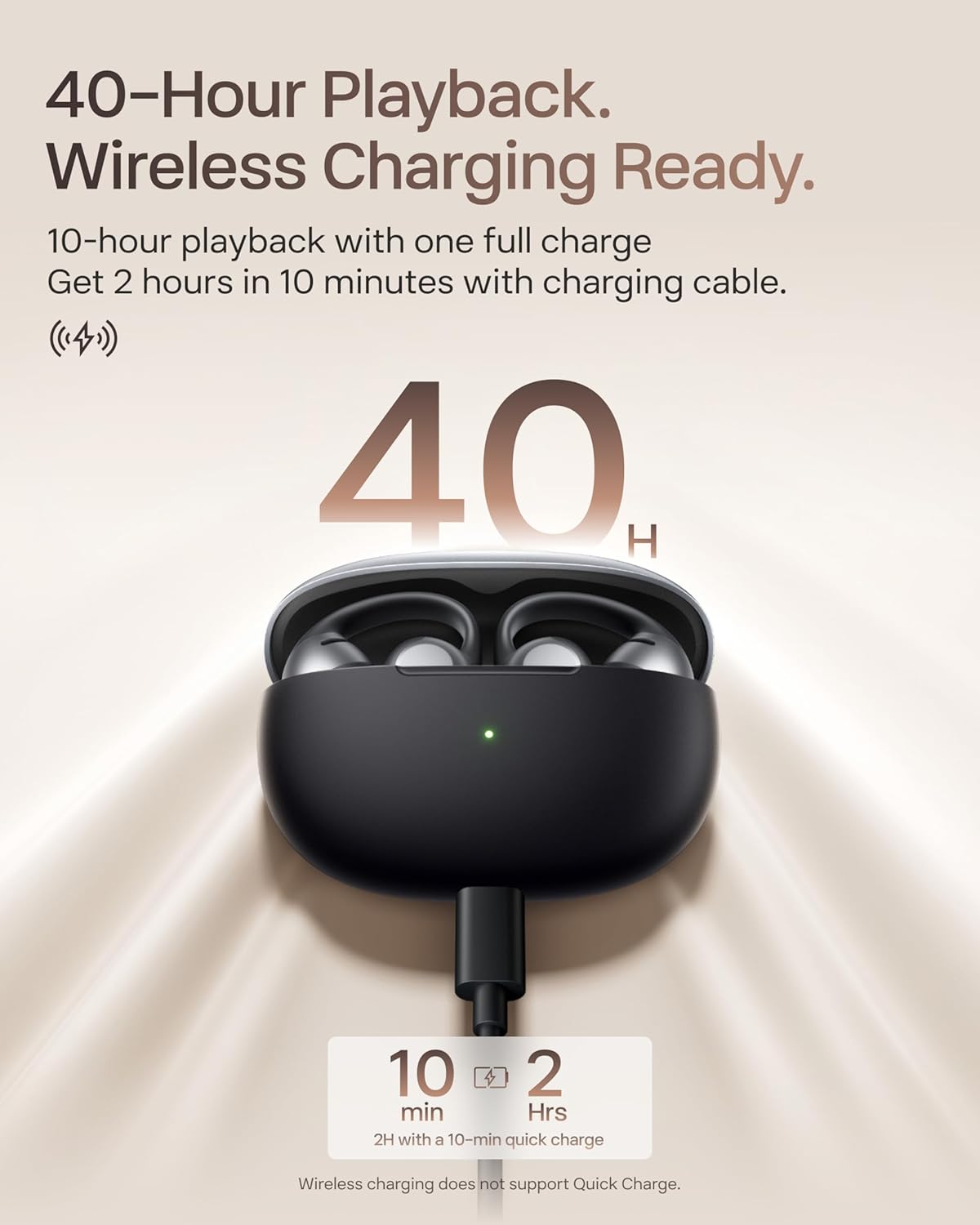 AFTER SHOKZ OPEN DOTS ONE TRUE WIRELESS EARBUDS BLACK E310-ST-BK thumbnail 6