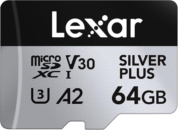 LEXAR PROFESSIONAL SILVER PLUS MICROSDXC UHS-I  CARDS 205MBPS-64GB LMSSIPL064G-BNANG
