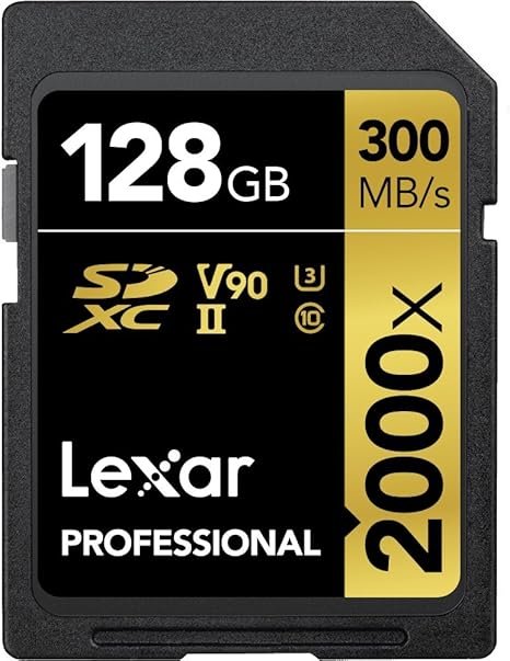LEXAR PROFESSIONAL 2000X SDHC/SDXC UHS-II CARDS 300MBPS-128GB LSD2000128G-BNNNG