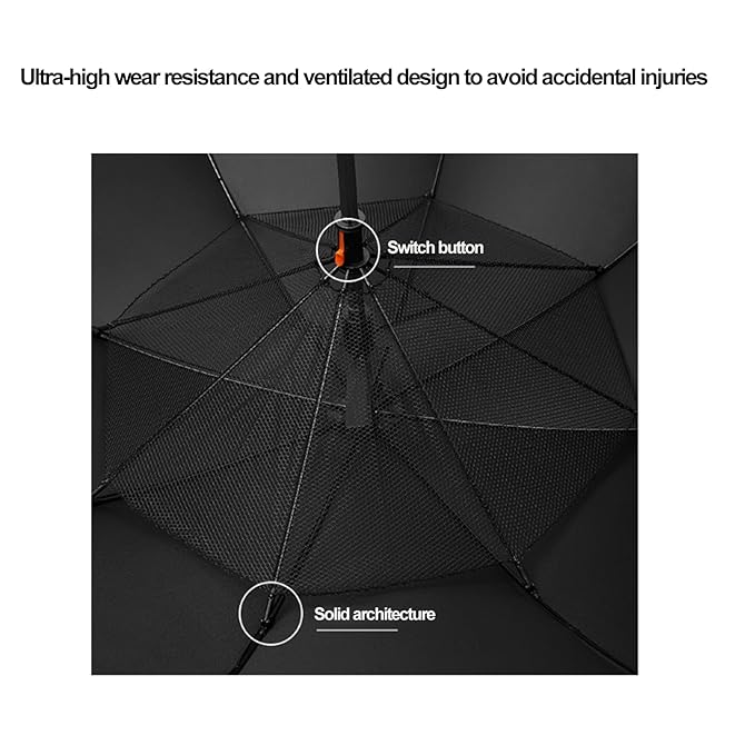 UMBRELLA WITH FAN RECHARGABLE LITHIUM LION BATTERY 2600MAH BLACK thumbnail 4