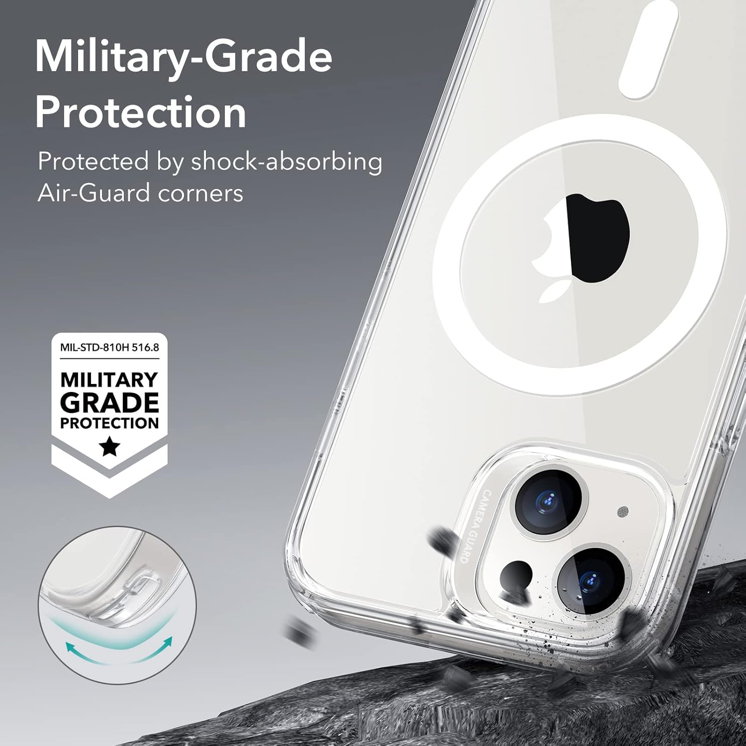ESR IPHONE 14 PLUS AIR ARMOR HALO LOCK PROTECTION MAGNETIC CASE CLEAR thumbnail 6
