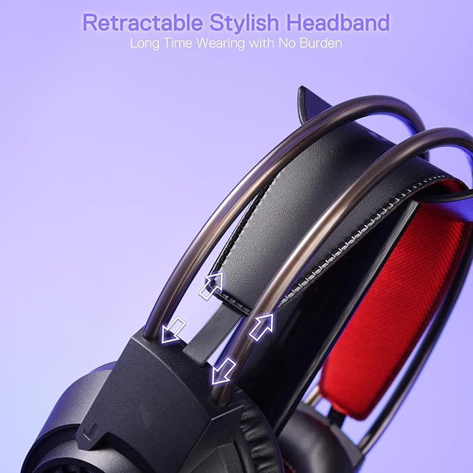 REDRAGON RGB SCREAM WIRED GAMING HEADSET BLACK H231 thumbnail 5