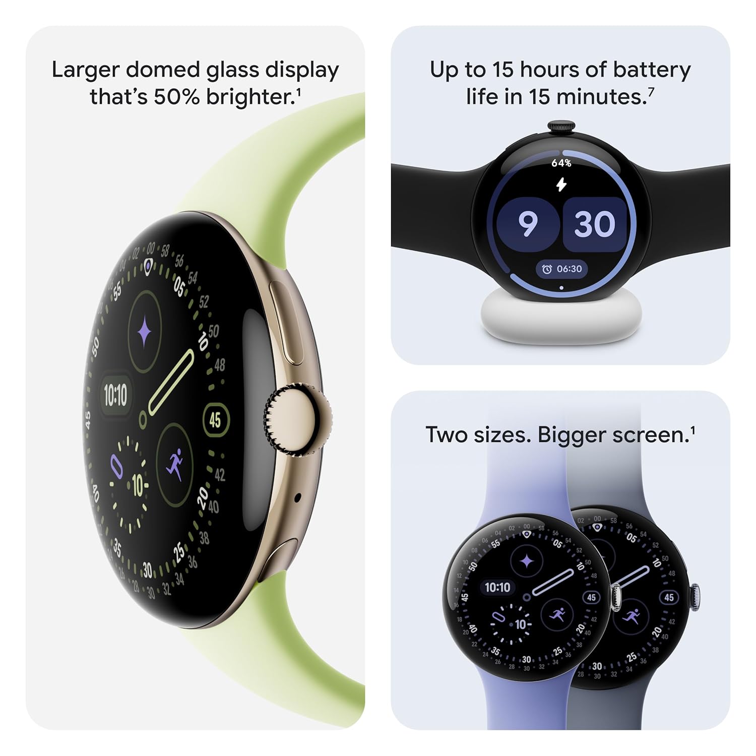 GOOGLE PIXEL WATCH 4 41MM WIFI WITH MATTE BLACK ALUMINUM CASE OBSIDIAN ACTIVE BAND thumbnail 3