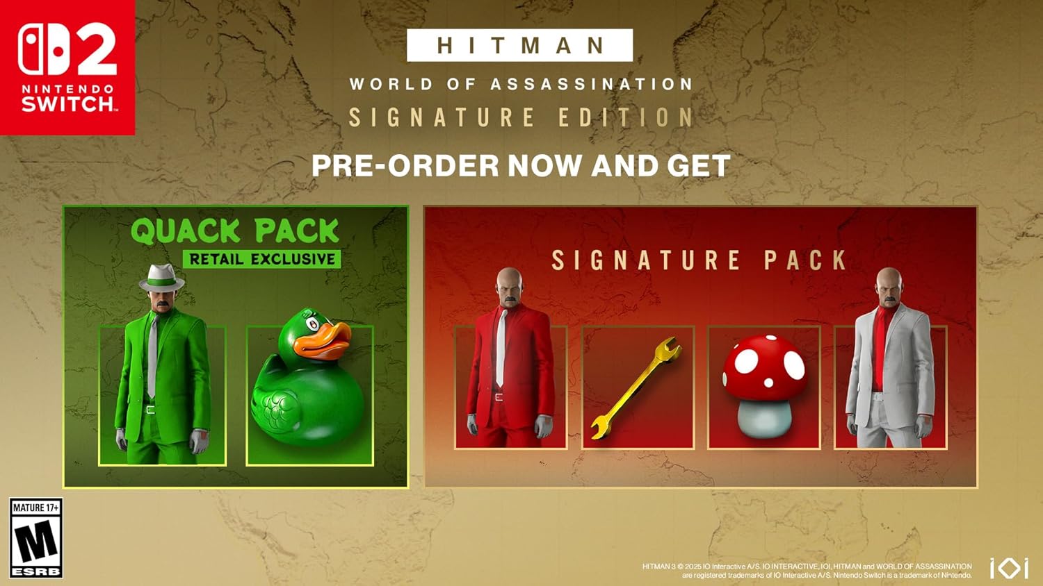 NINTENDO SWITCH 2 HITMAN WORLD OF ASSASINATON GAME CD thumbnail 2