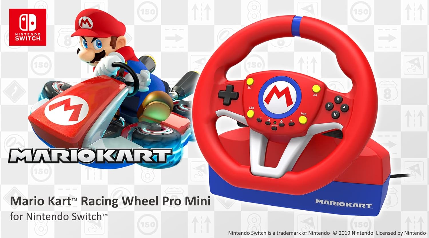 NINTENDO SWITCH MARIO KART RACING WHEEL PRO MINI NSW-204U thumbnail 6