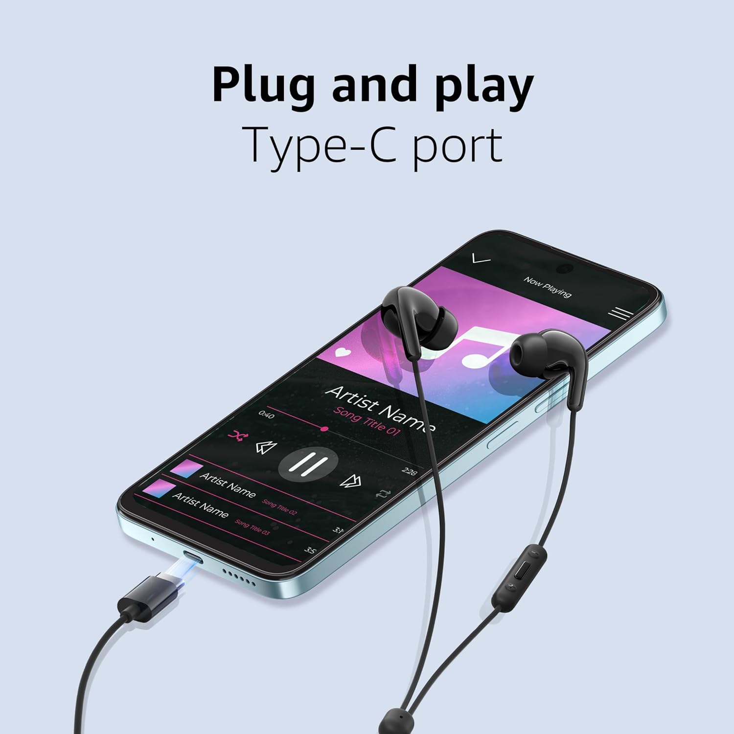 MI XIAOMI TYPE C EARPHONES BLACK M2413E1 thumbnail 4