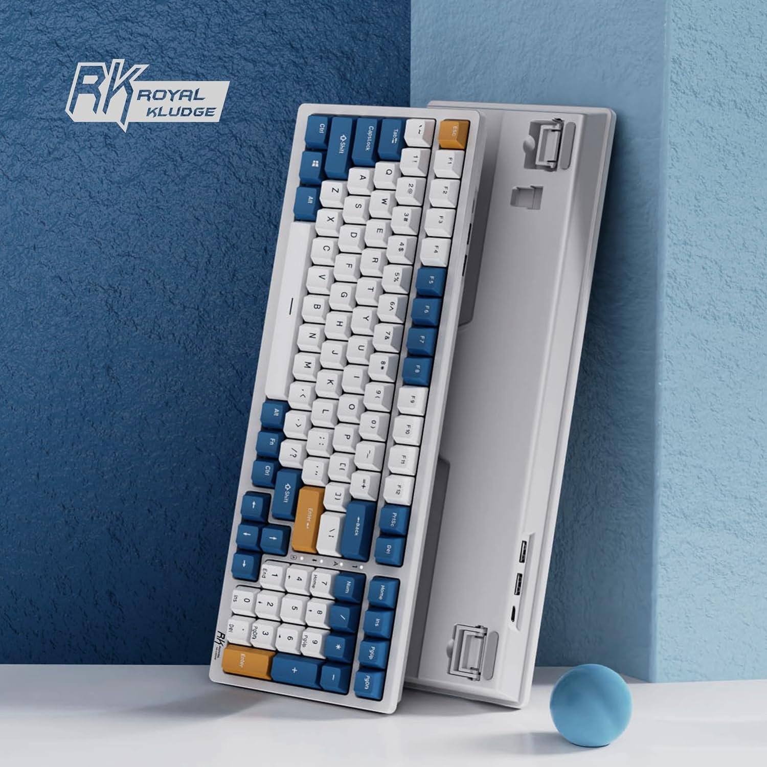 Royal Kludge RGB Tri-Modes Hot-Swap Gaming Keyboard with Brown Switches in Klein Blue - RK98 thumbnail 3