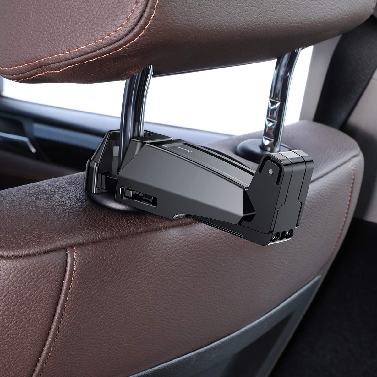 BASEUS BACKSEAT MULTIANGLE ADUSTMENT CAR MOUNT HOLDER BLACK SUHZ-01 thumbnail 4