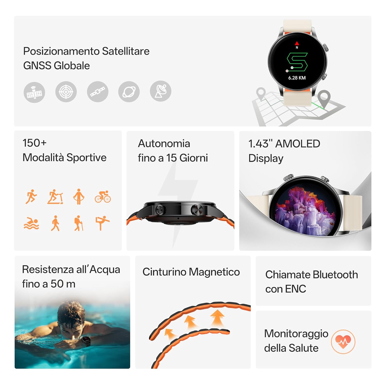 BLACK SHARK S3 SMART WATCH SILVER BS-W2406 thumbnail 2