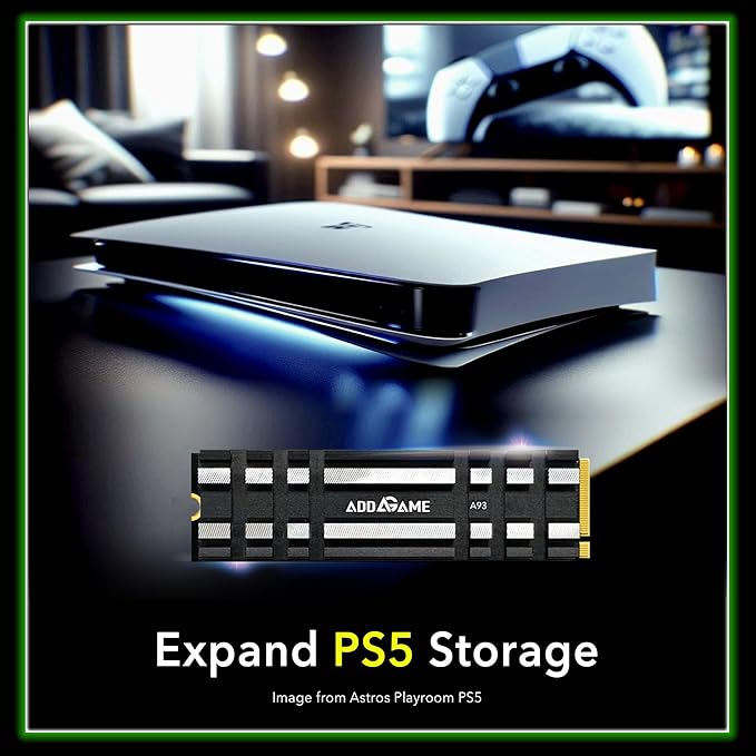 ADDLINK ADGAME A93 M.2 PCIE NVME GEN 4X4 2TB SSD WITH HEATSINK BLACK AD2TBA93M2P thumbnail 2