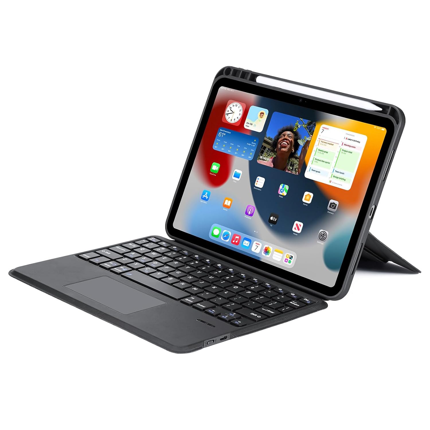 DUX DUCIS IPAD 7/8/9 10.2 INCH MAGNETIC FOLIO KEYBOARD BLACK DK-ALBYBG-001-CP thumbnail 2