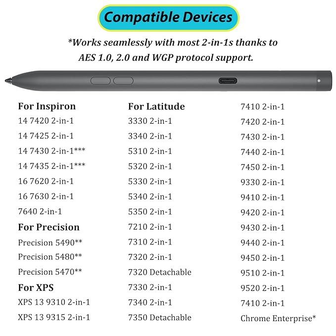 DELL ACTIVE PEN BLACK PN7522W thumbnail 2