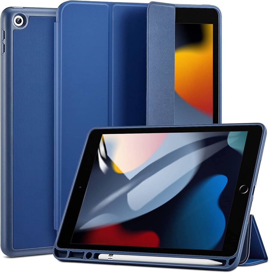 ESR IPAD 8/7 URBAN FOLIO CASE WITH PENCIL HOLDER BLUE