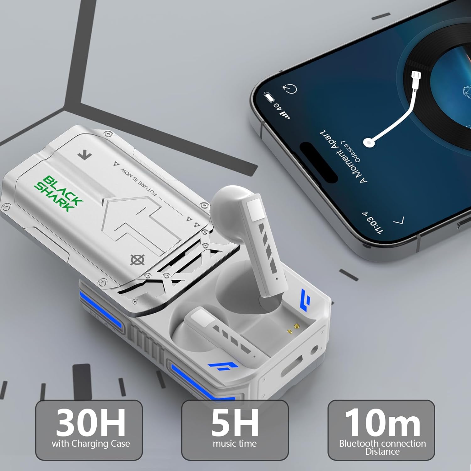 BLACK SHARK T11 WIRELESS GAMING EARBUDS WHITE BS-T11 thumbnail 6