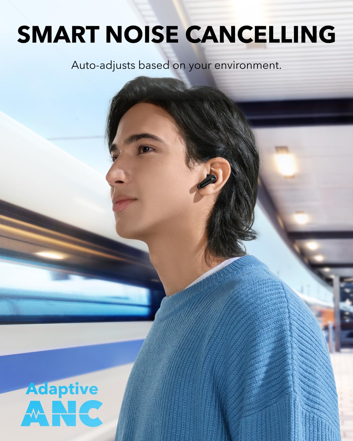 ANKER SOUNDCORE P40I NOISE CANCELLING EARBUDS BLACK A3955H11 thumbnail 3