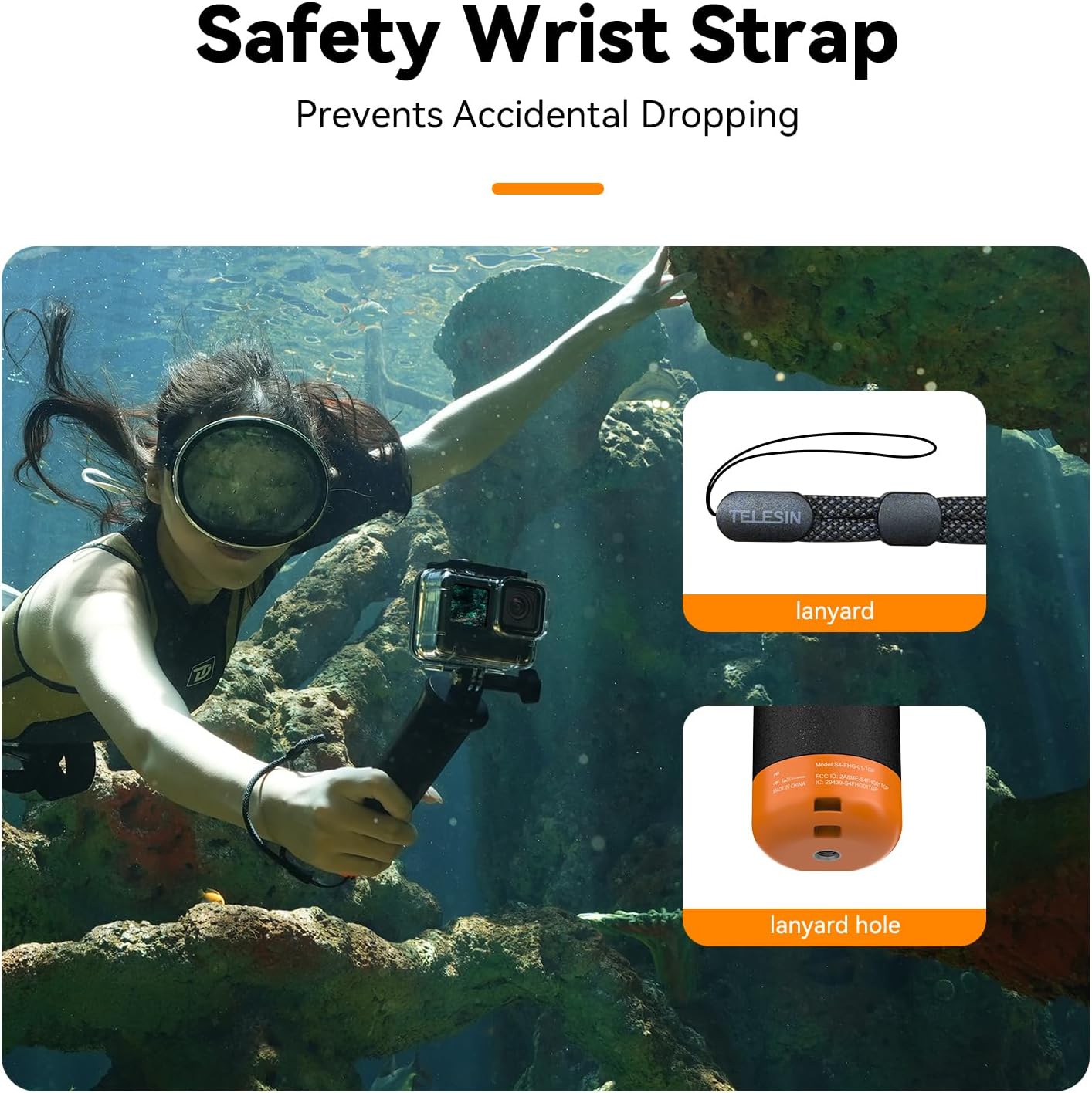 TELESIN FLOATING HAND GRIP WITH REMOTE CONTROL S4-FHG-01-TGP thumbnail 7