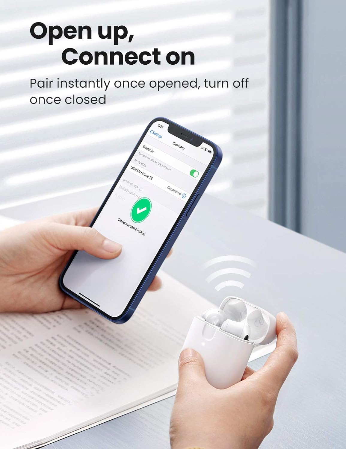 UGREEN HITUNE T2 TRUE WIRELESS EARBUDS WHITE 80652 thumbnail 5