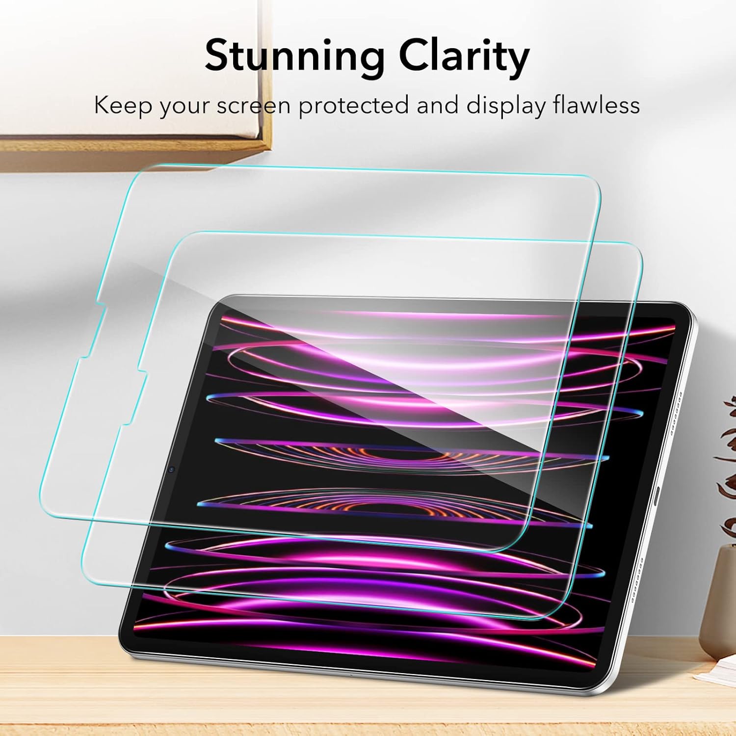 ESR IPAD PRO 12.9 INCH 3X GLASS SCREEN PROTECTOR CLEAR thumbnail 8