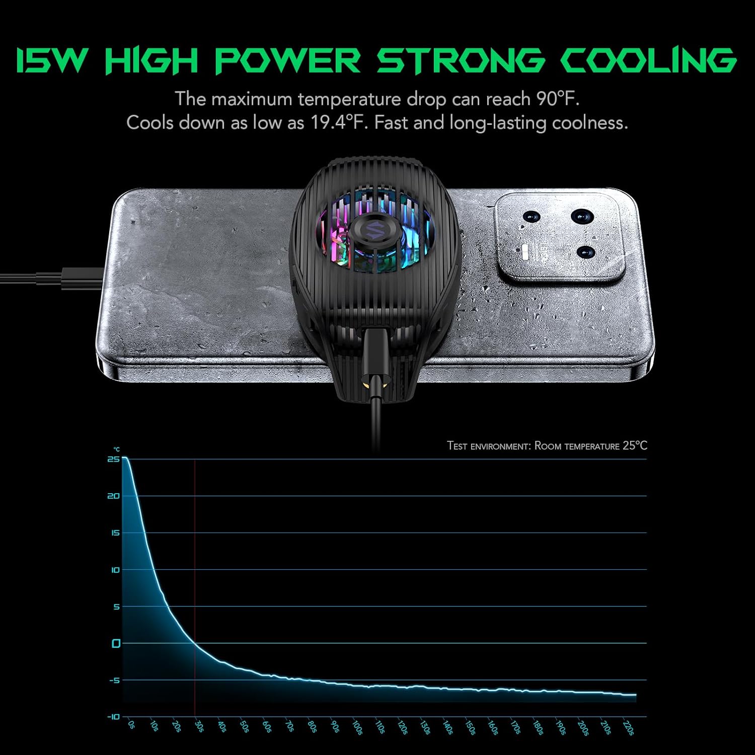 BLACK SHARK FUN COOLER 5 NEO BLACK BR43 thumbnail 2