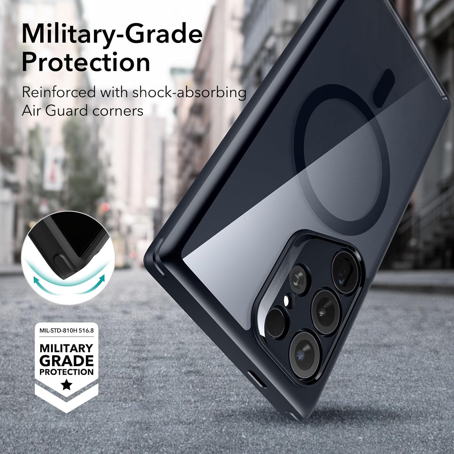 ESR SAMSUNG S25 ULTRA CLASSIC HYBRID CASE CLEAR BLACK thumbnail 7