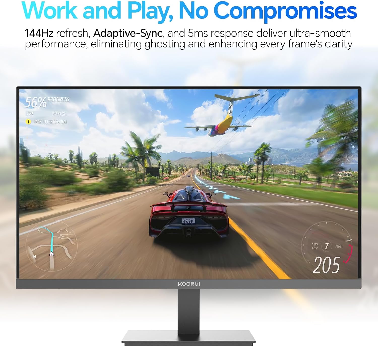 KOORUI 23.8-INCH FHD 1920X1080 SRGB 144HZ 5MS IPS PANEL BUSINESS MONITOR E2411K thumbnail 2