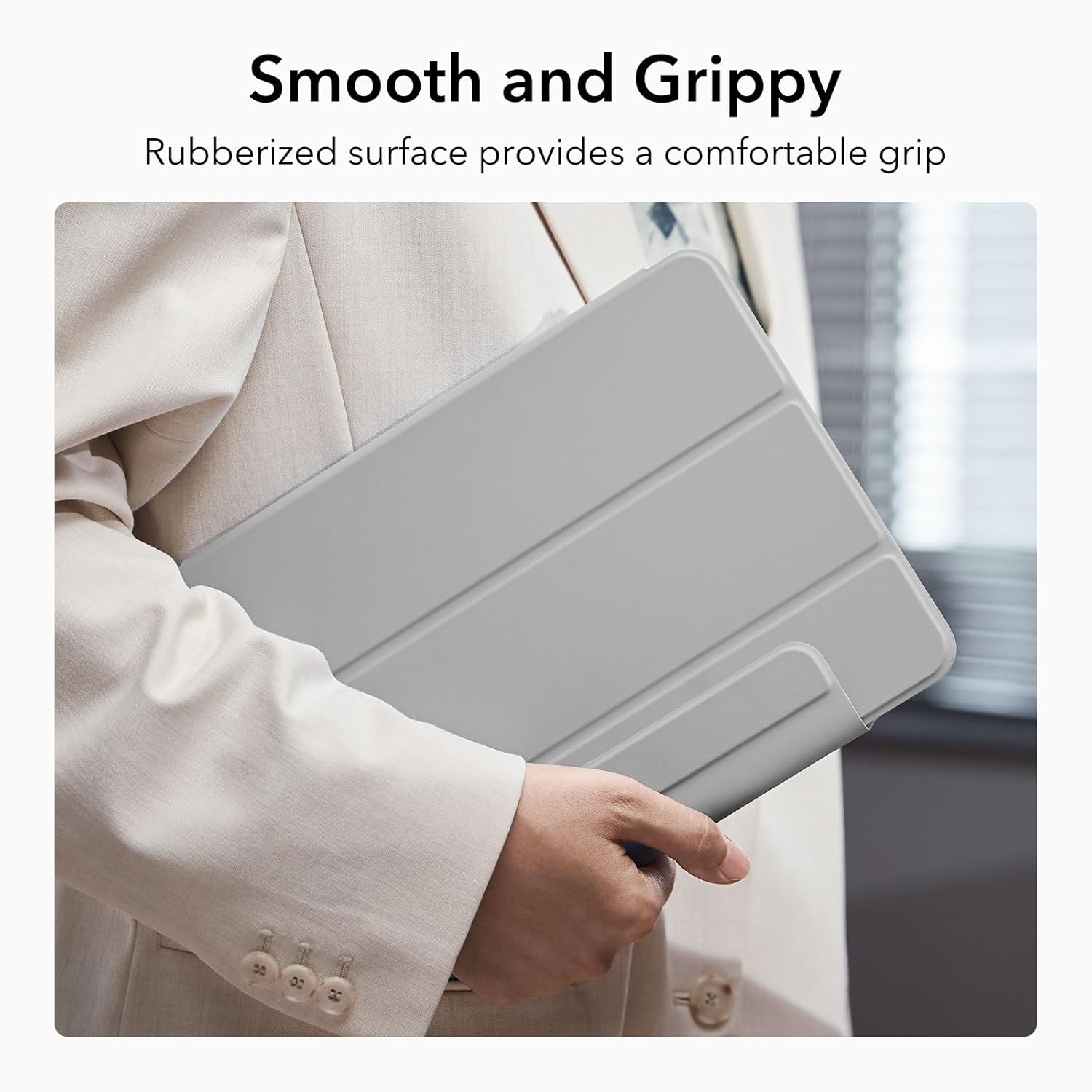 ESR REBOUND MAGNETIC CASE COMPATIBLE WITH IPAD AIR 13 INCH PRO 12.9 (6TH/5TH/4TH GEN) GRAY thumbnail 8
