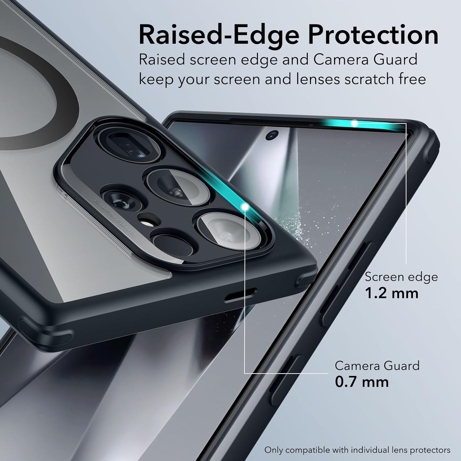 ESR SAMSUNG S25 ULTRA CLASSIC HYBRID CASE CLEAR BLACK thumbnail 6