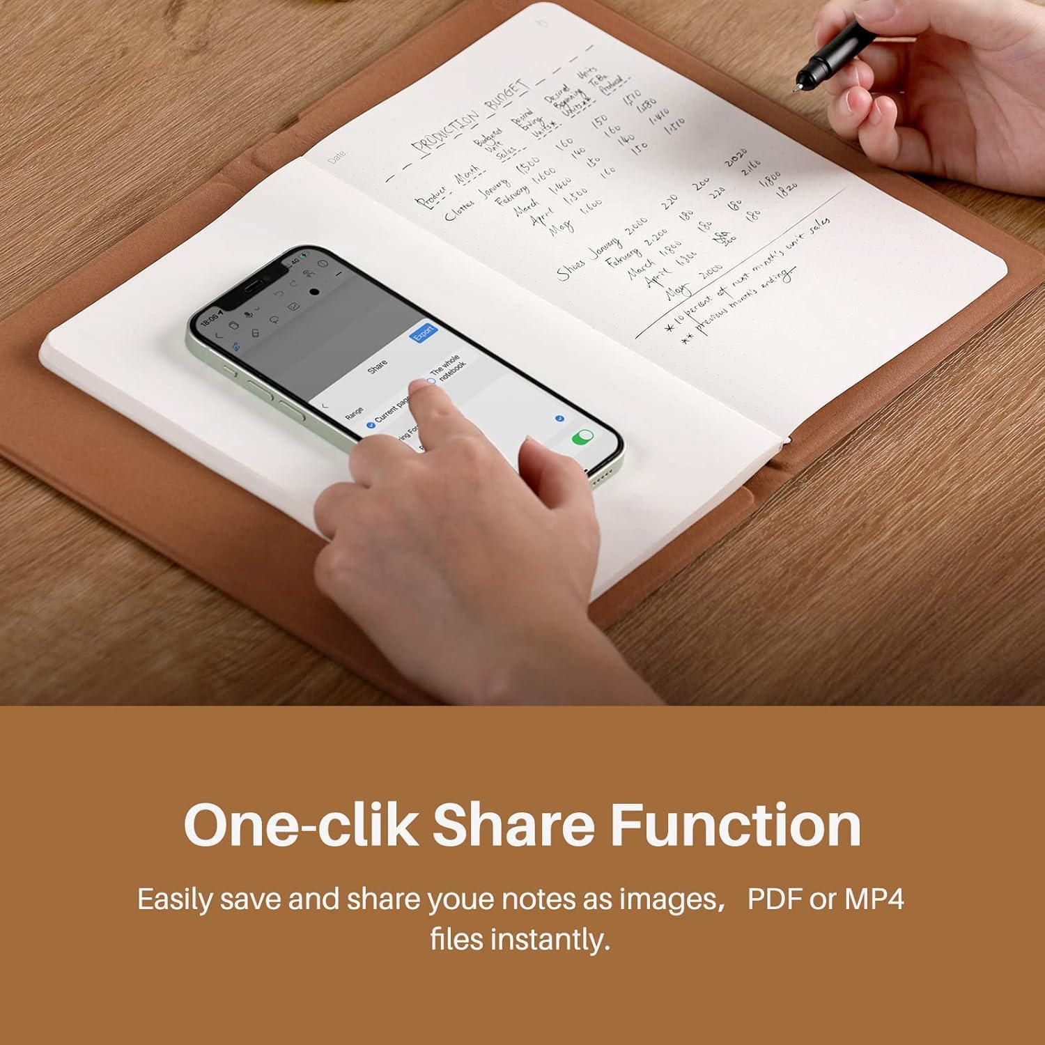 HUION NOTE X10 A5 SIZE WORK BOOK MEMENTO DIGITAL NOTEBOOK BROWN thumbnail 4