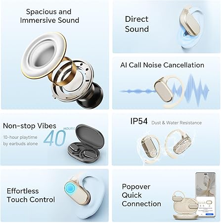 HONOR CHOICE OPEN EAR TRUE WIRELESS EARBUDS BLACK ORL-ME00 thumbnail 7