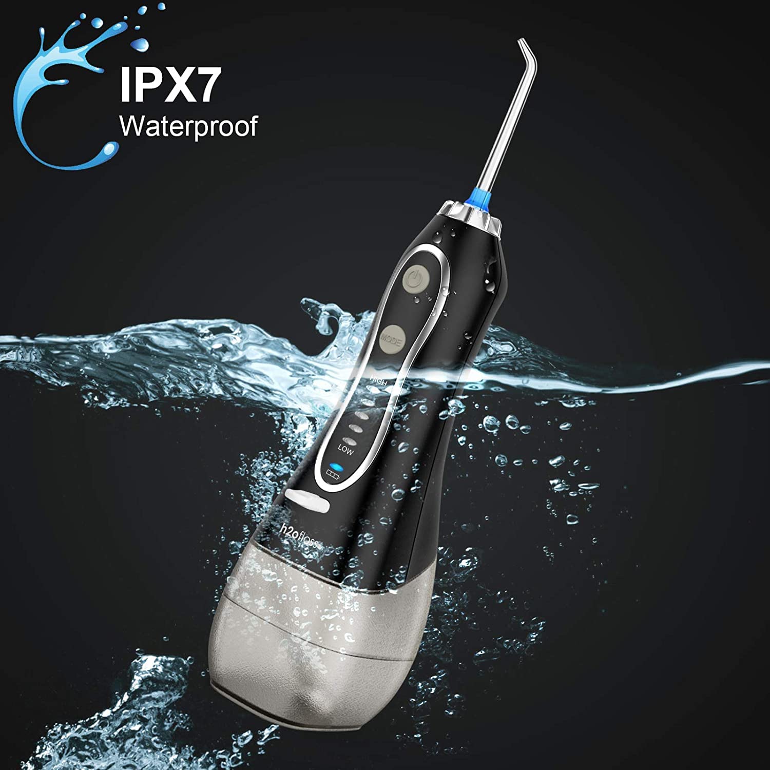 H20 FLOSS PORTABLE ORAL IRRIGATOR BLACK HF-6 thumbnail 6