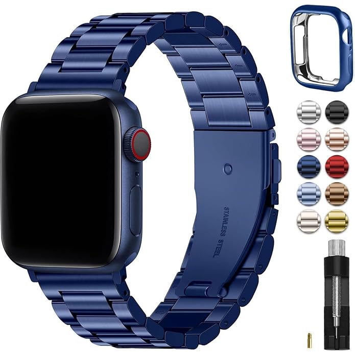 APPLE WATCH STAINLESS STEEL BAND 44/45/49MM BLUE thumbnail 2