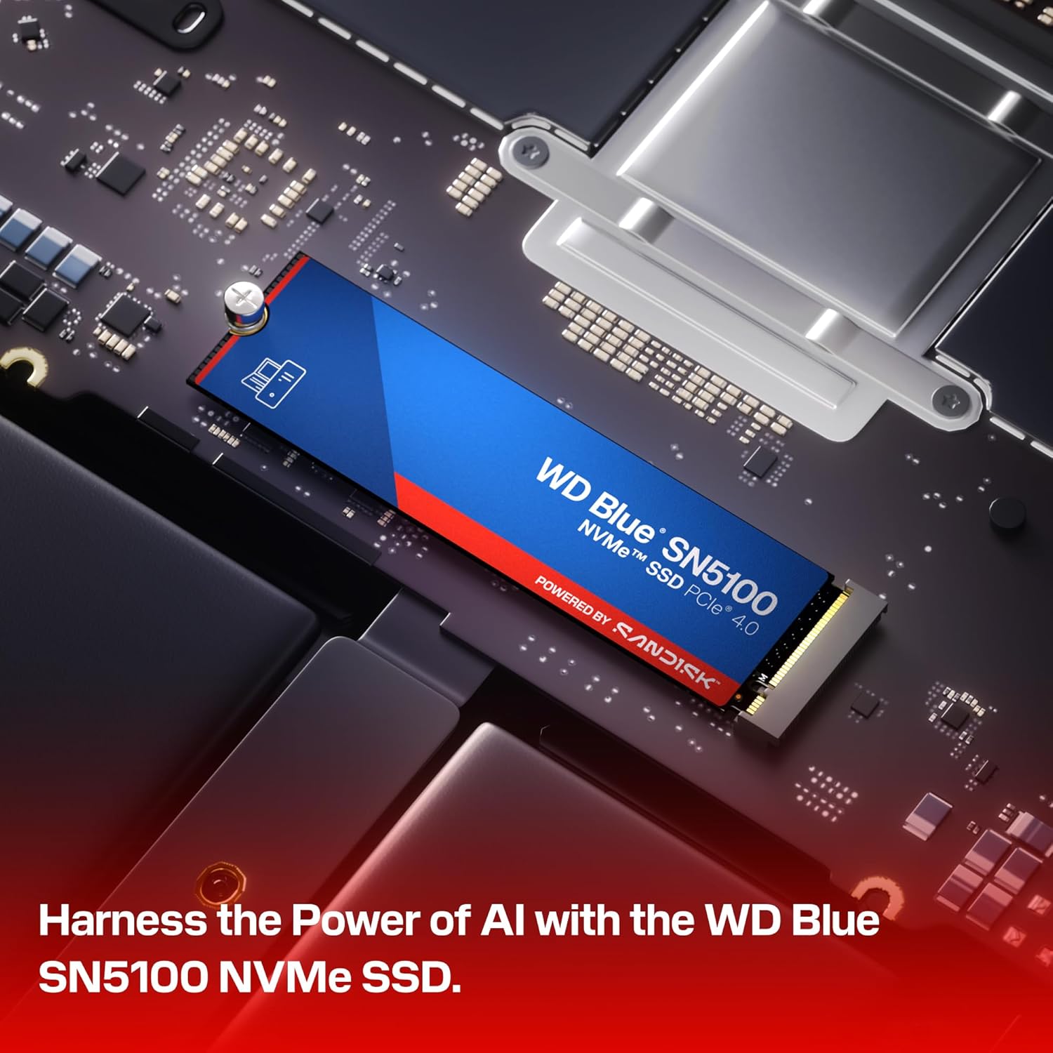 WD INTERNAL SSD 2TB SN5100 M.2 NVME 2280 PCIE 4.0 7100MB/S BLUE WDS200T5B0E thumbnail 2
